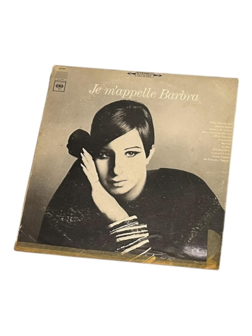 Vintage Barbra Streisand Vinyl LP Je M'appelle Barbra 1966 Columbia Pop Black